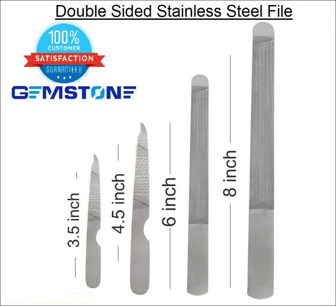 Stainless Steel Nail File for Home Use New Dual Sided Metal Nail File Podiatrist Manicure
