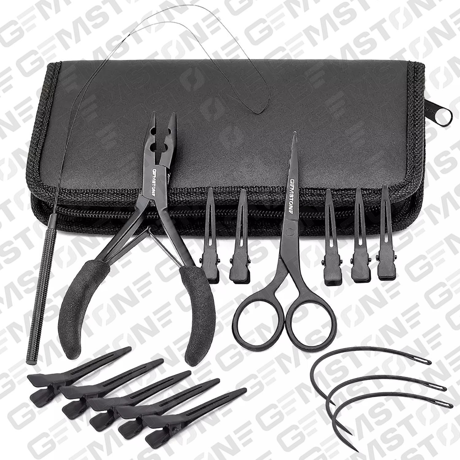 16pcs Hand Tied Hair Extension Tools Kit Includes Plier Scissors Marking  Chip Loop Beading Tool Kit Plier Set for Beads 