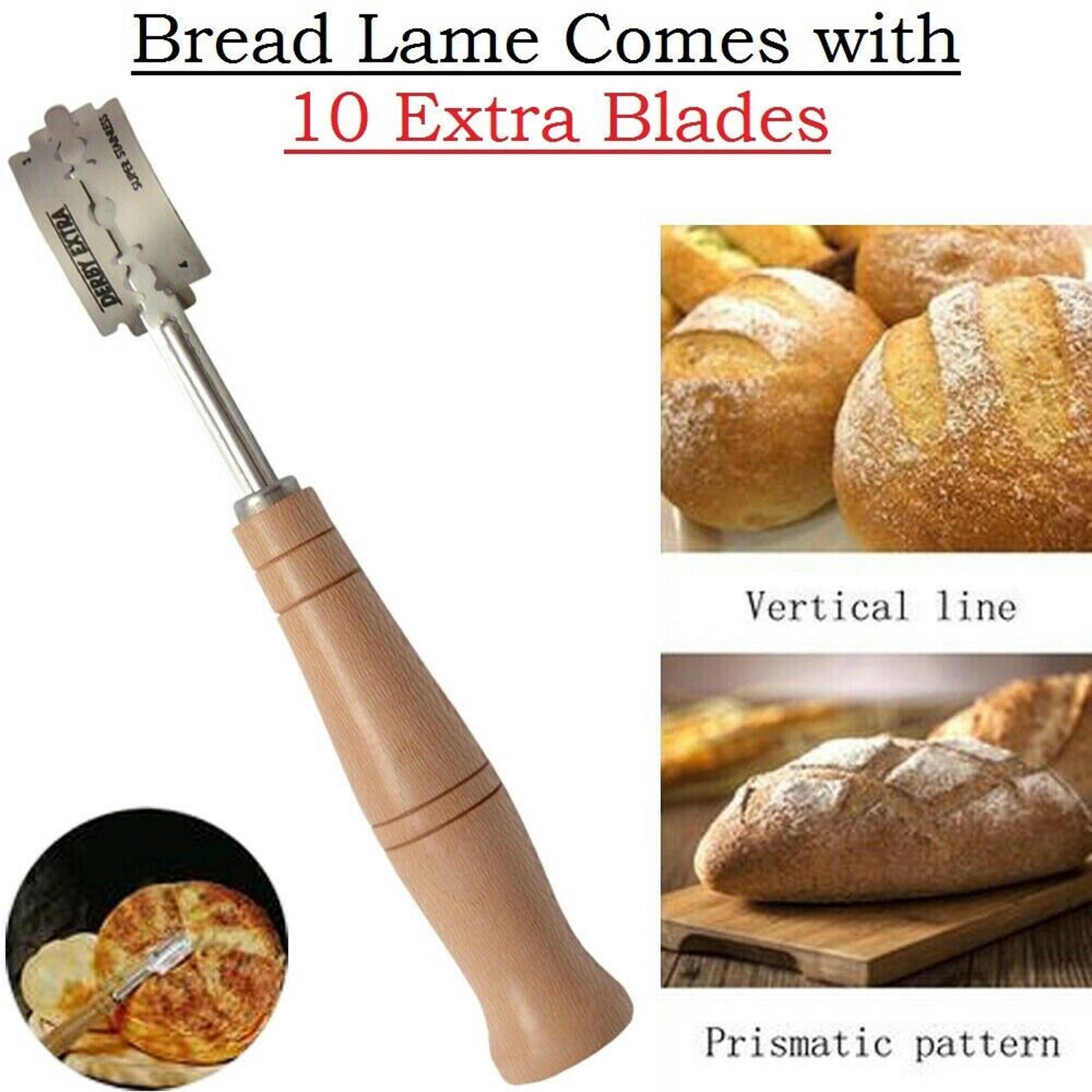 Baker's Bread Lame Dough Scoring Knife Tool Slashing Razor Etsy