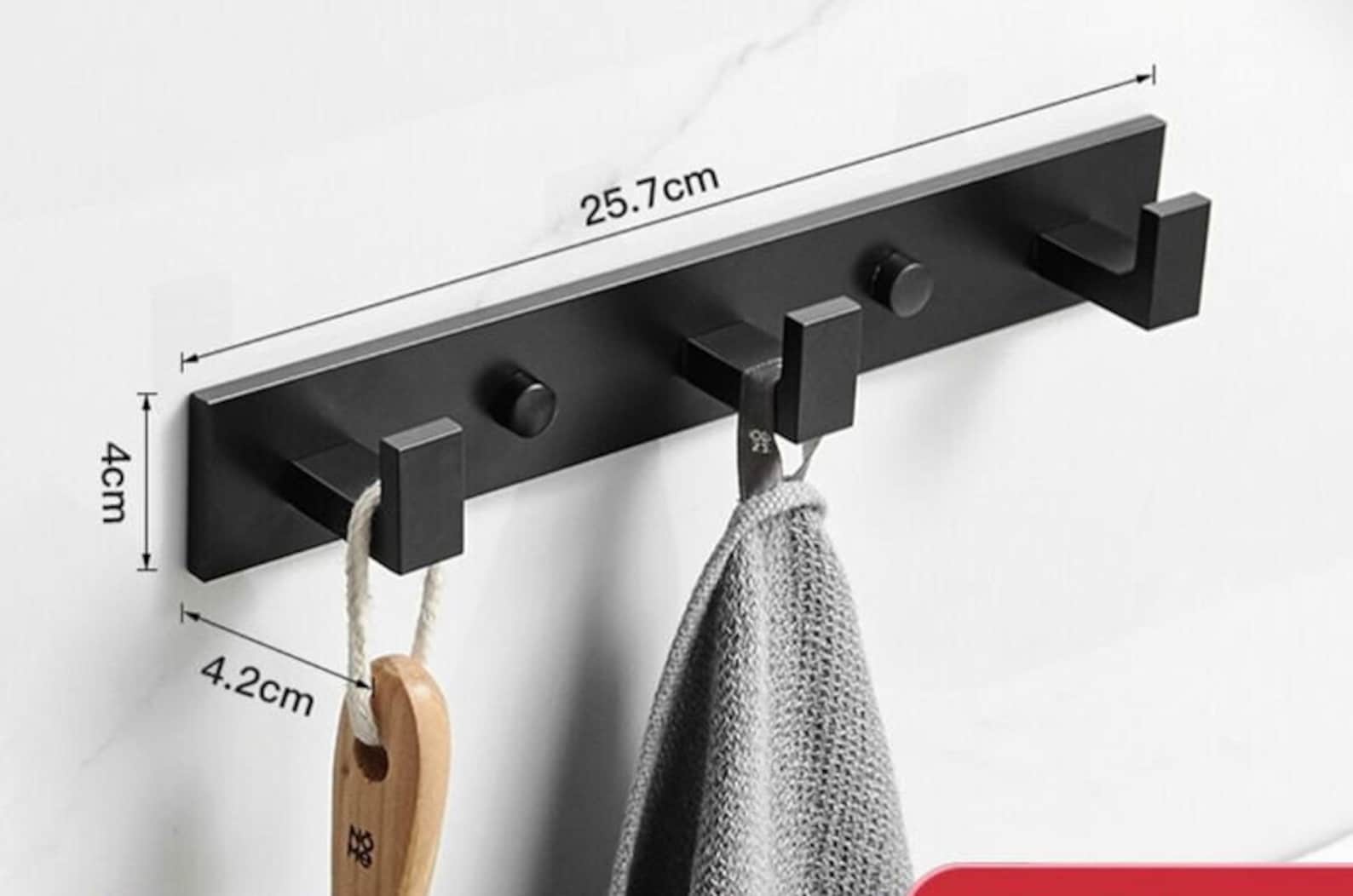 Black and Gold Row Hooks Space Aluminum Hooks Coat Wall Etsy