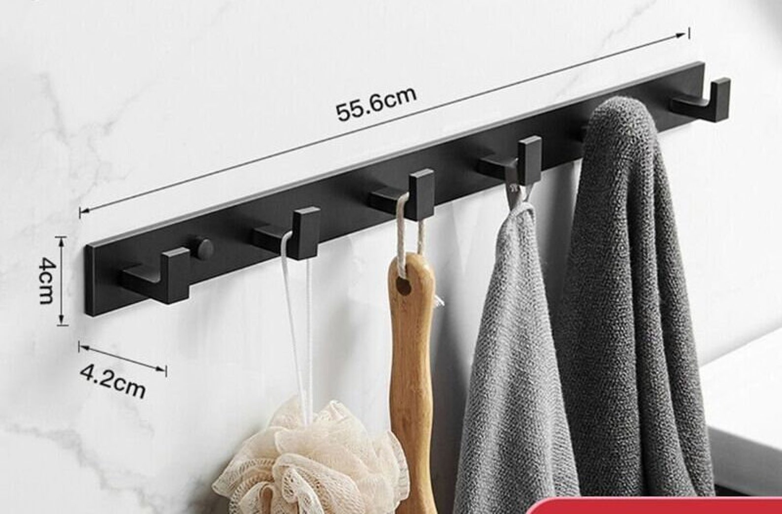 Black and Gold Row Hooks Space Aluminum Hooks Coat Wall Etsy