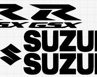 Op Suzuki GSXR geïnspireerde stickers SVG