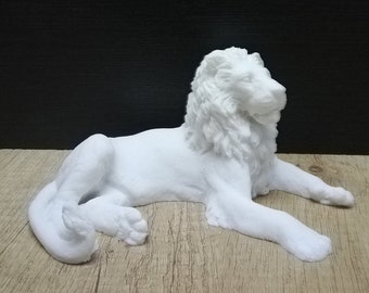 White Lion Figurine Etsy