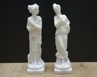 White Marble Dancer Statue Set – Handmade Greek Museum Copies