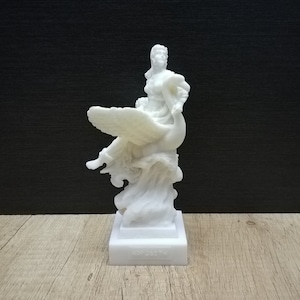 Aphrodite Greek Goddess of Beauty and Love 16cm-6.3in White Marble & Alabaster Handmade Statue in Greece