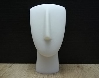 Cycladic Head Cyclacid Idol Museum Copy 19cm - 7.48in  Greek Handmade Sculpture White Marble & Cast Alabaster