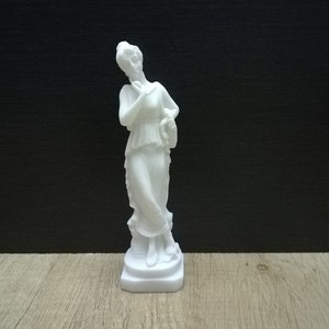 Dancer With Finger on Chin by Antonio Canova 15.5cm-6.10in Museum Copy  White Marble & Cast Alabaster Handmade Statue