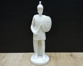 アレス像（ギリシャ神話の神）アラバスター製、金と黒、16cm～18cm
