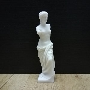 Venus de Milo - Aphrodite Greek Roman Goddess Alabaster Handmade sculpture 7.48in - 19cm White Marble & Cast Alabaster Handmade Statue