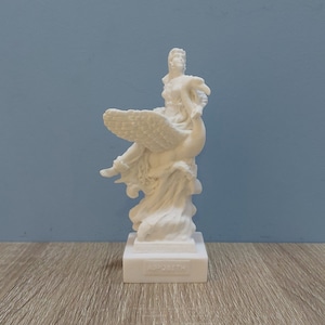 Aphrodite Greek Goddess of Beauty and Love 16cm-6.3in White Marble & Alabaster Handmade Statue in Greece
