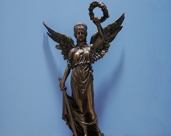 Nike de Samothrace La Victoire ailée 35,5 cm-13,97 po Le symbole de la victoire, copie statue en résine et bronze du musée avec des détails uniques