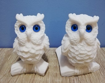 ギリシャのフクロウの彫刻 アテナのシンボル 精巧な手作りアラバスター