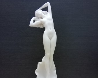 Geburt der Göttin Aphrodite 31,5 cm-12,4 Zoll griechisch-römische Göttin Venus Marmor & gegossener Alabaster handgefertigte Statue