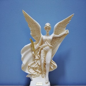 Nike of Paionios 23.5cm-9.25in Greek Goddess And Symbol of Victory Museum Copy Greek Marble & Cast Alabaster Handmade-Handpainted Sculpture
