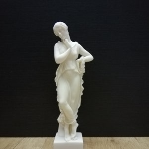 Dancer With Finger on Chin by Antonio Canova 25cm-9.84in Museum Copy  White Marble & Cast Alabaster Handmade Statue