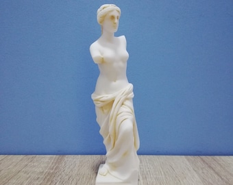 Venus de Milo - Aphrodite Greek Roman Goddess Alabaster Handmade sculpture 7.87in - 20cm White Marble & Cast Alabaster Handmade Statue