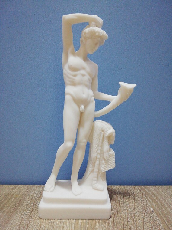 Dionysus Greek Roman God Of Grape-harvest and Wine 16.5cm-6.5in Greek Statues White Marble /& Alabaster Handmade Statue in Greece