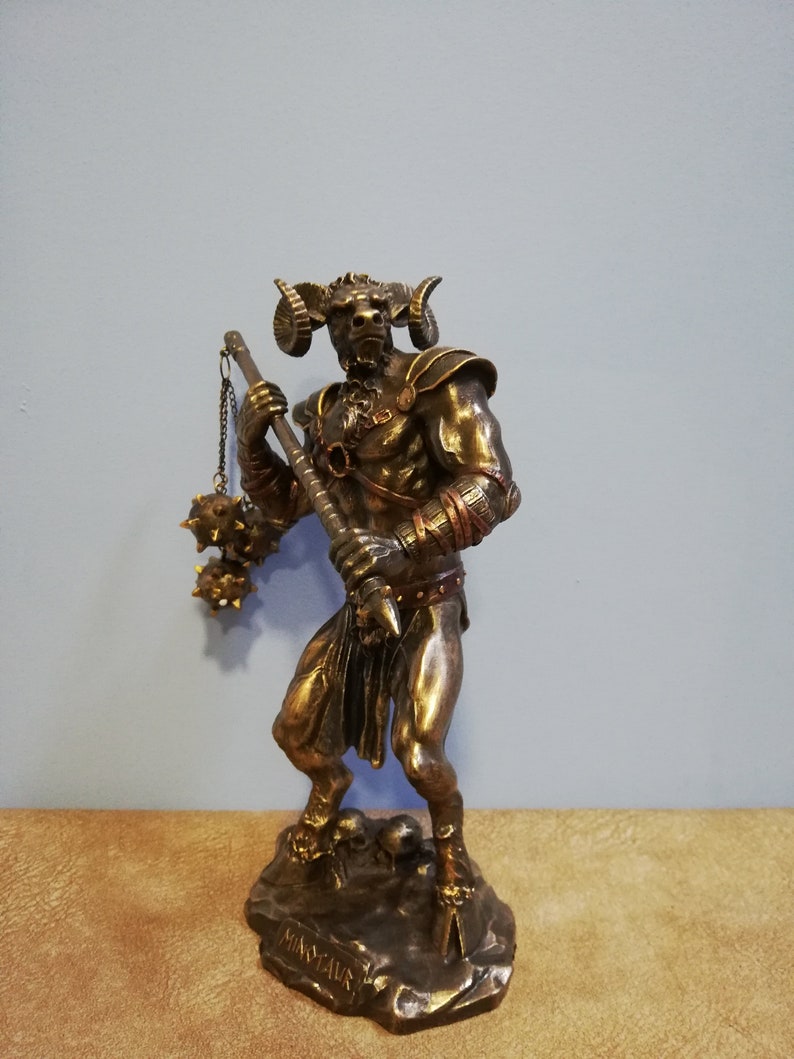 Minotaur Ancient Greek Statue Cretan Bull 21cm8.26in Handmade Etsy