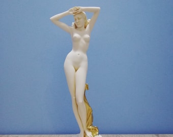 Handmade Venus Figurine – White Marble & Cast Alabaster, Greek Art