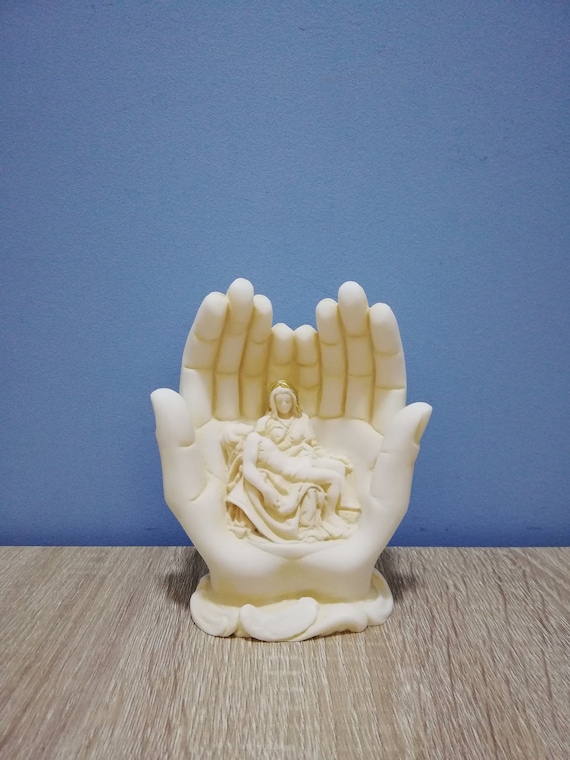 Virgin Mary Cries For Her Son Jesus in a Handful 14cm5.5in Etsy