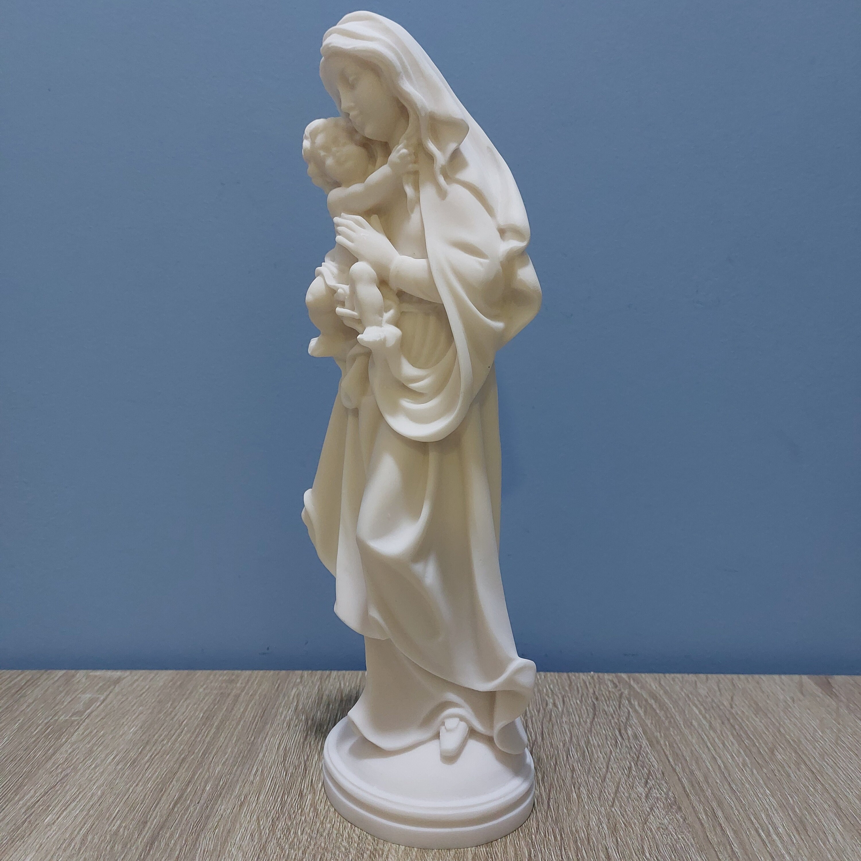 聖母マリアとイエス - マドンナ 30 cm - 11.81 インチ 手作り