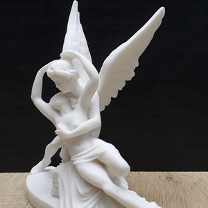Cupid and Psyche by Antonio Canova 20.5cm-8.07in Museum Copy Greek Marble & Cast Alabaster Handmade Sculpture image 6