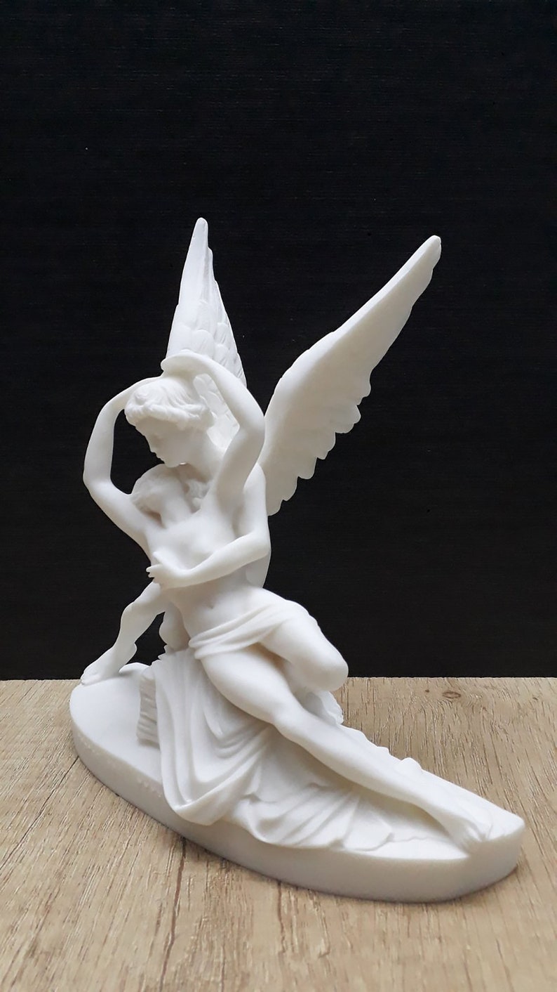 Cupidon et Psyché par Antonio Canova 20,5 cm-8,07 po. Copie musée, sculpture faite main en marbre grec et albâtre moulé image 6