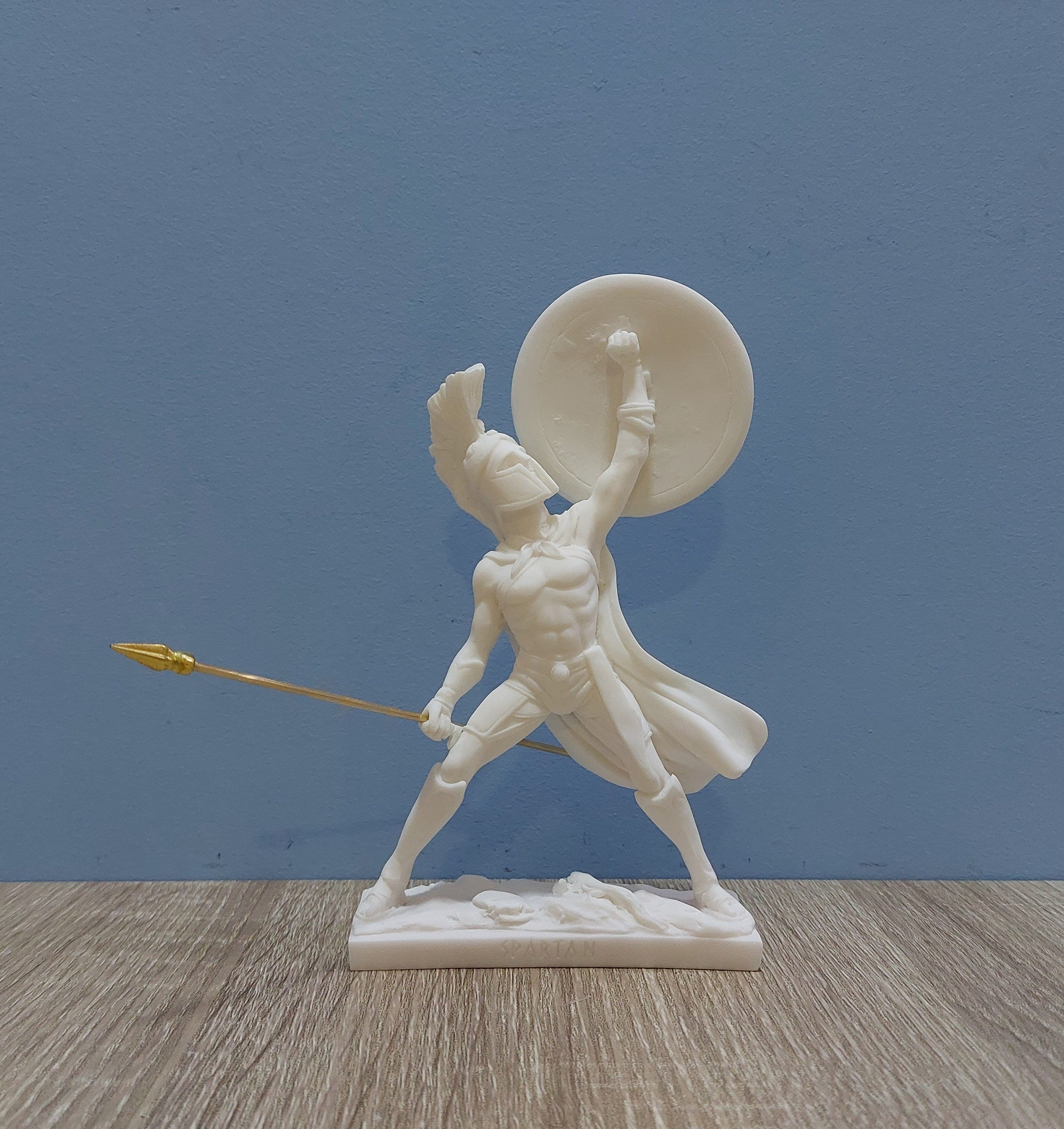 スパルタ戦士像 古代ギリシャ スパルタ軍 ギリシャ戦士 17.5 cm-6.7