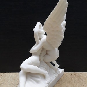 Cupid and Psyche by Antonio Canova 20.5cm-8.07in Museum Copy Greek Marble & Cast Alabaster Handmade Sculpture image 5