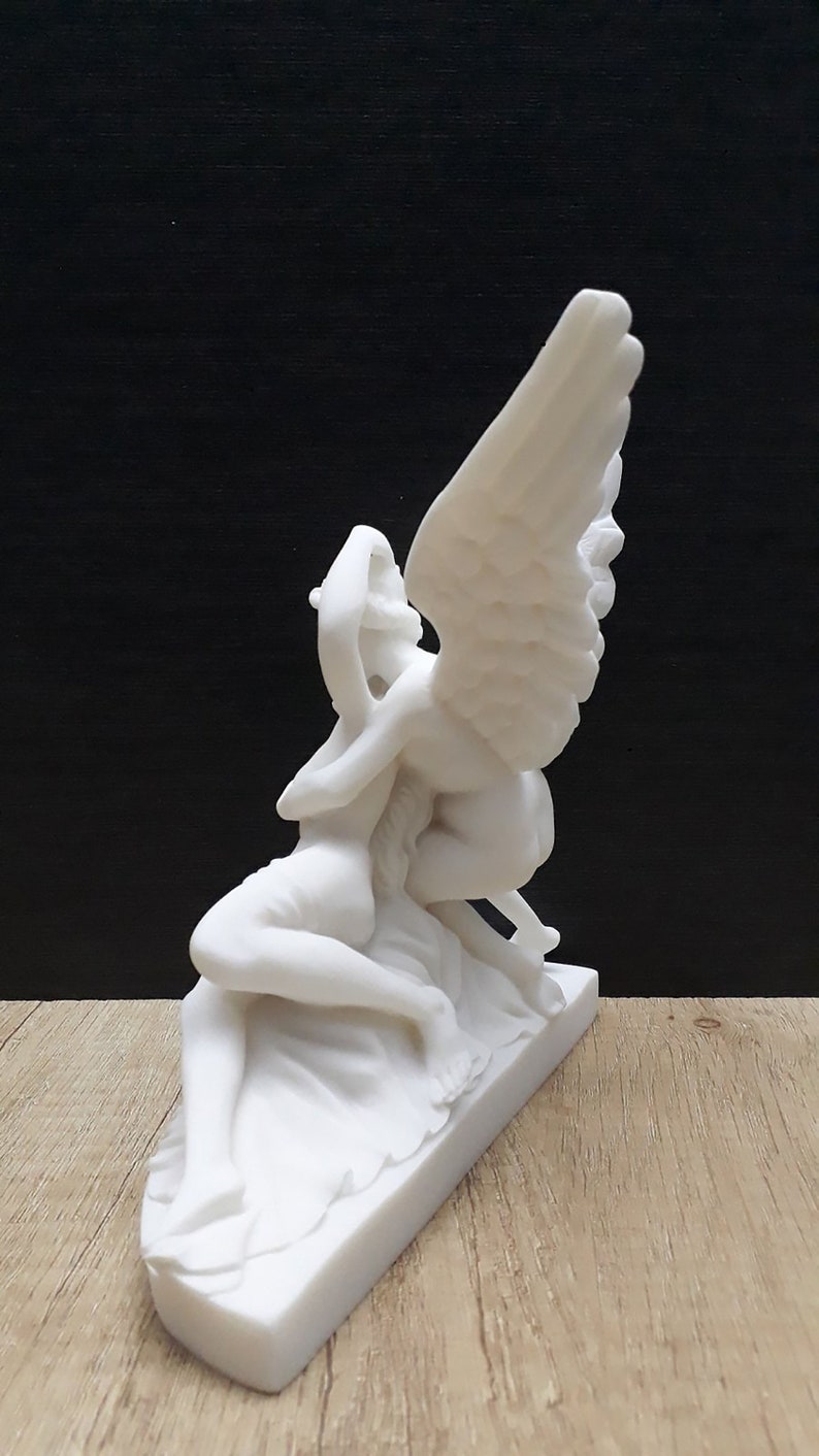 Cupid and Psyche by Antonio Canova 20.5cm-8.07in Museum Copy Greek Marble & Cast Alabaster Handmade Sculpture image 5