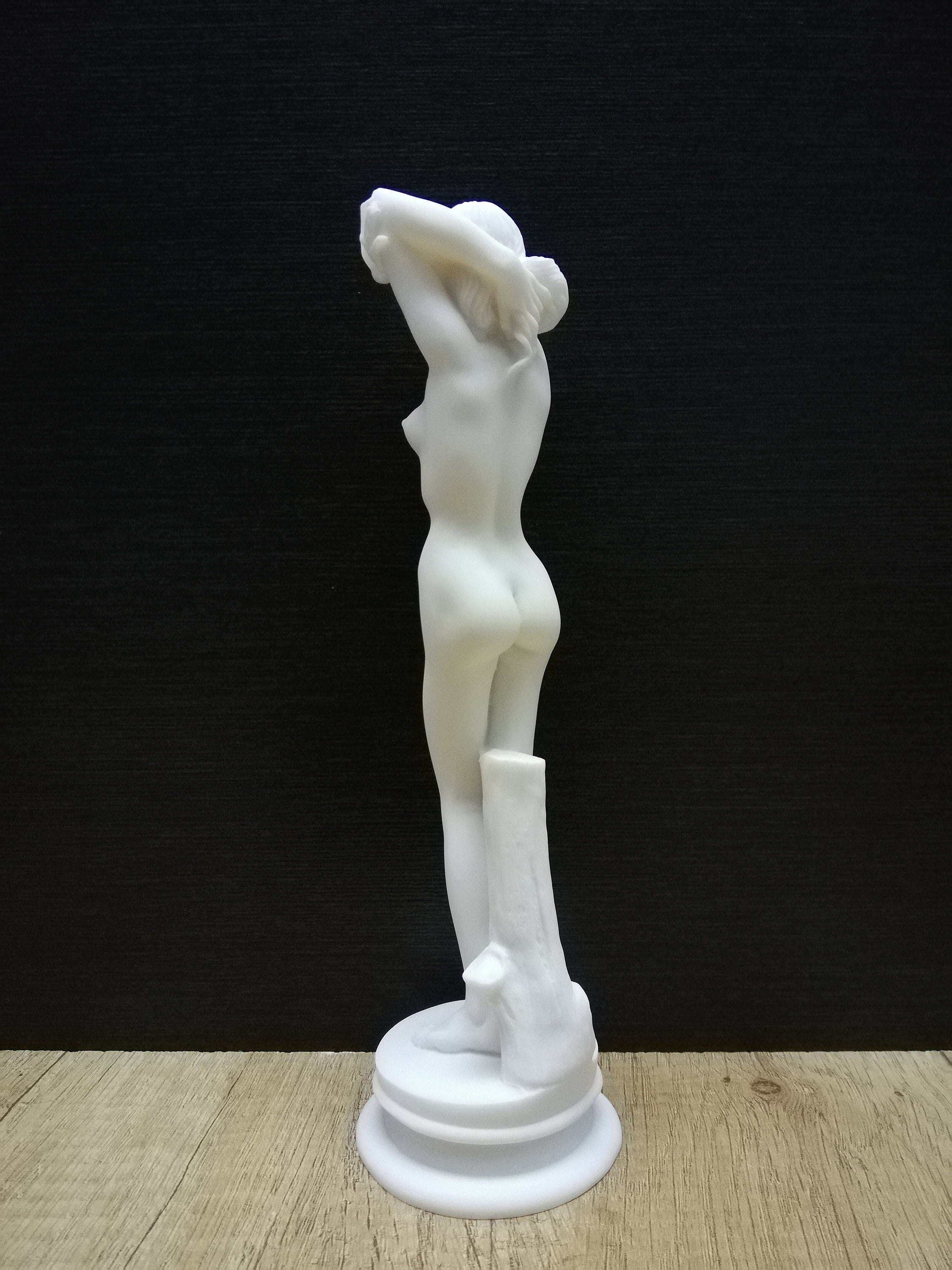 裸の女性ヴィーナス像 ギリシャ裸体アート 9.25インチ - 23.5cm 白