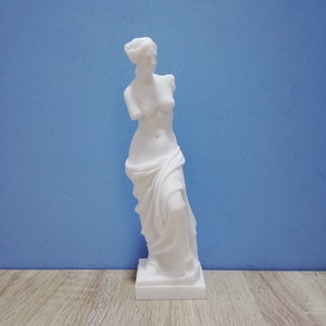 Venus de Milo - Aphrodite Greek Roman Goddess Alabaster Handmade sculpture 10.62in - 27cm White Marble & Cast Alabaster Handmade Statue