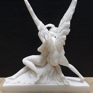 Cupid and Psyche by Antonio Canova 20.5cm-8.07in Museum Copy Greek Marble & Cast Alabaster Handmade Sculpture image 4