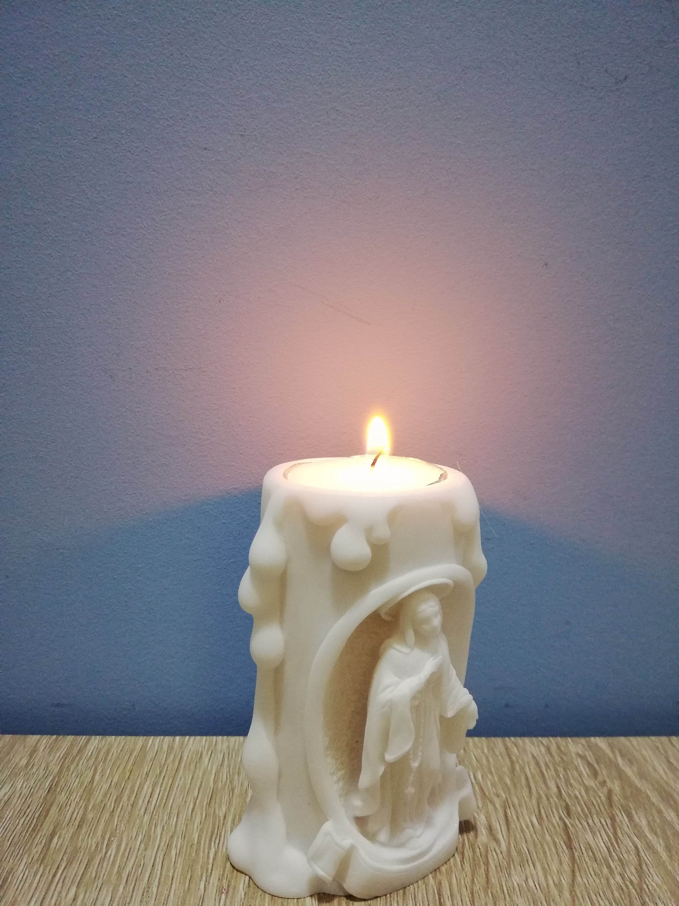 Candle Holder Virgin Mary 10cm3.93in Mother Of Jeasus Etsy