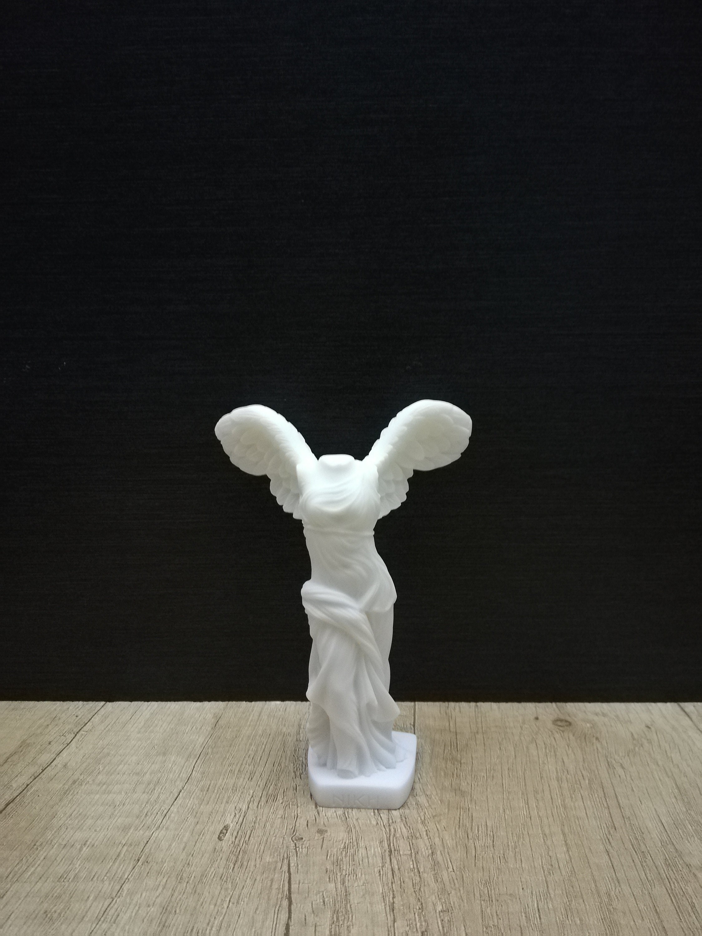 Nike of Samothrace The Winged Victory 14cm - 5.51in The Symbol of Victory Museum Copy Greek Handmade Sculpture White Marble & Cast Alabaster