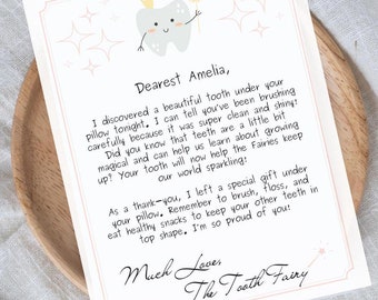 Tooth Fairy Receipt, Tooth Fairy Letter First Tooth, Tooth Fairy Certificate, Digital Products Best Seller, Tooth Fairy Letter First Tooth
