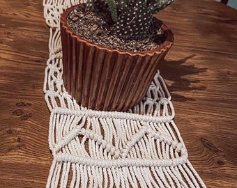 Macrame Table Runner|Table Runner|Table Decor|Macrame