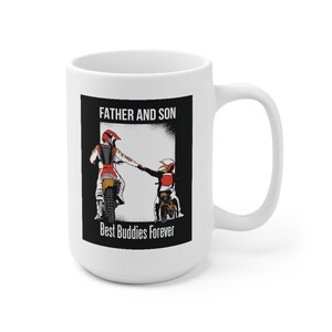 Father and Son Mug, Dirt Bike Mug, Motocross Dad Mug, Racing Family