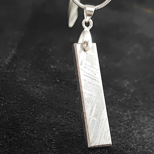Meteorit Carving Anhänger ， Muonionalusta Meteorit Halskette, Geschenk, Exemplar, Sammlung K42