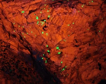 UV Reactive Willemite Franklinite Shortwave Fluorescent Mineral Display- Specimen for collectors. New Jersey