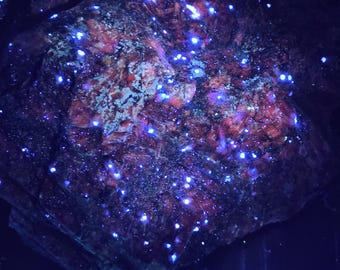 UV Reactive Sphalerite Specimen, Shortwave/longwave Fluorescent Mineral Display