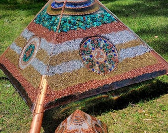 Super size, Giant Orgonite Pyramid,  OG generator, Scalar Wave Antenna,  Torus, Custom Made to Order. Huge, Cloud Buster, Ascension tools