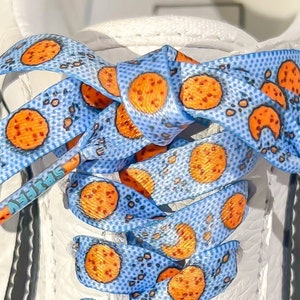 1 Pair of Cookie Shoelaces FLAT Premium Designer Shoelaces in Adult and Child Sizes