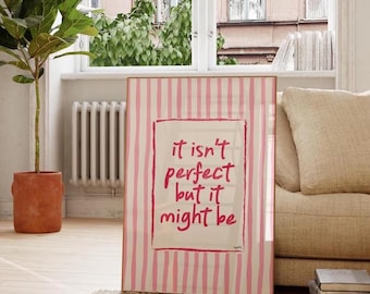 Olivia Dean Print 'It Isn't Perfect' - PHYSIKALISCHER DRUCK, Olivia Dean Wandkunst, Wohnheim Wandkunst, Trending Wandkunst, UNGERAHMT