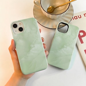 Coque Marbre vert pour iPhone 14 13 12 11, iPhone 14 13 12 11, coque Pro Max Matte 14 Plus, iPhone 7/8/12/13 Mini coque XR XS SE