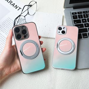 パウダーブルースカイ iPhoneケース、Magsafe iPhone 16/15ケース、iPhone 14/13/12レザーマグネットケース、iPhone 7/8/12/13 MiniケースXR XS SEケース