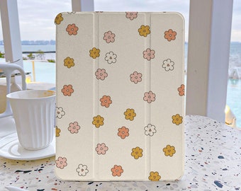 Yellow Flowers iPad Case iPad Air 4/5 Case iPad 9/10 Case Mini 6/5/4/3/2 Cover For iPad 10.9"12.9 With Pencil Holder iPad 2022 2021 2020
