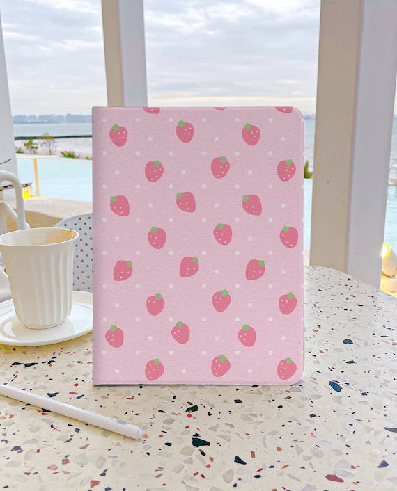 Pink Cute Little Strawberry iPad Case 7th Generation iPad Case