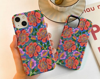 Charm Flower Phone 18/17/15/12/13 Mini Case Flower iPhone 18 Pro Case 15 Plus Case iPhone Cover iPhone 15 14 12 11 Pro XR XS SE Case