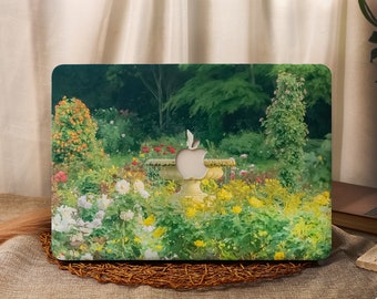 Funda para MacBook con diseño de flores verdes para MacBook Pro 16, 15, Air 15, 14, 13 y 11 pulgadas, MacBook Retina 15, 13 y 12 pulgadas, funda para portátil Apple 2023-2022, A2941